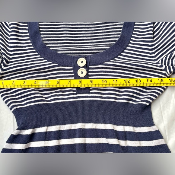BODEN Striped Top UK 10 Lightweight/Indigo Blue/Nautical/Coastal/Knitted - Picture 8 of 14